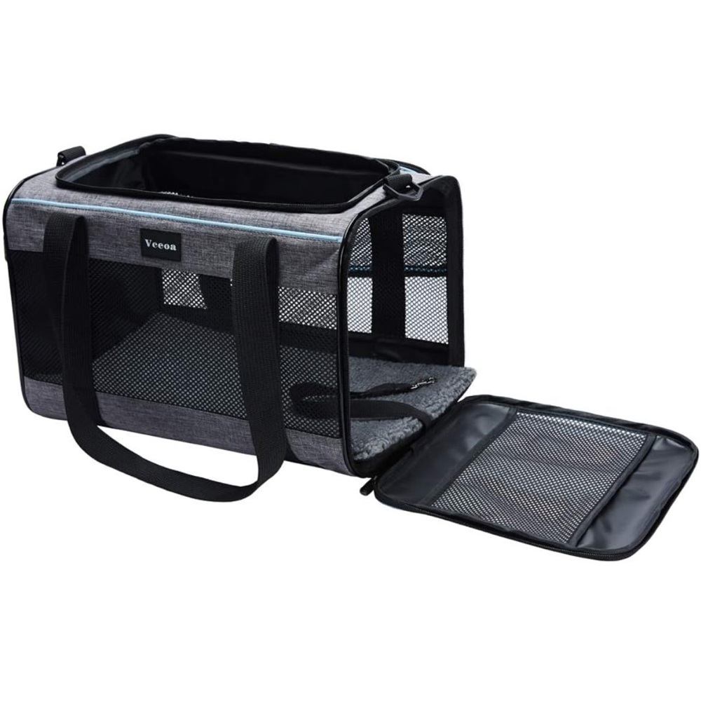 Vceoa 17.5x11x11 Inches‎ Cat, Dog Carrier for Pets Up to 16 Lbs, Soft-Sided